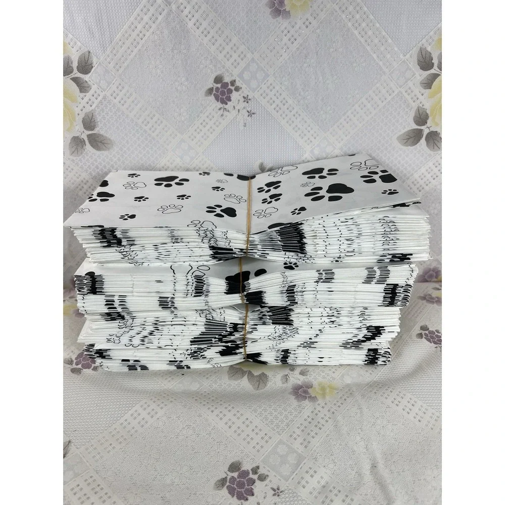 200Pack Dog Paw Print Gift Paper Bags Dog Paw Print Treat Bags Paw Print Gift...